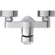 Brausearmatur in Chrom-Design mit zwei Anschlüssen, hergestellt von Ideal Standard, für die Integration in Sanitäranlagen.